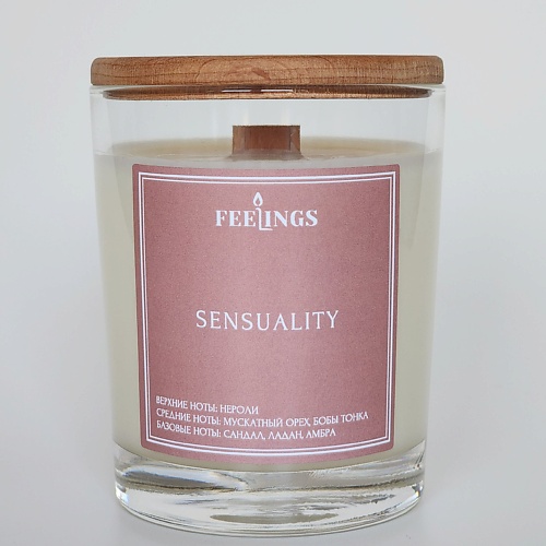

FEELINGS Свеча ароматическая из соевого воска "Sensuality" 250, Свеча ароматическая из соевого воска "Sensuality"