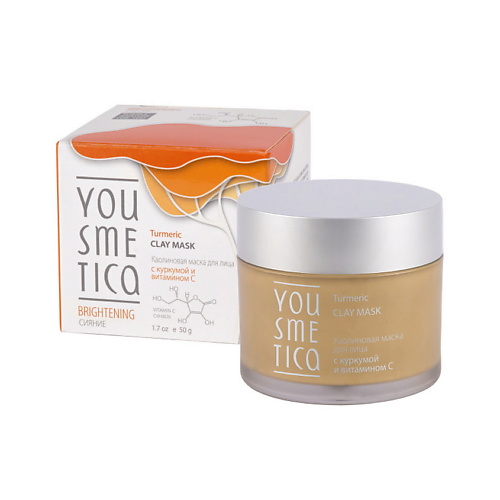 

YOUSMETICA Каолиновая маска для лица с куркумой и витамином С Facial Mask With Turmeric and Vitamin C, Каолиновая маска для лица с куркумой и витамином С Facial Mask With Turmeric and Vitamin C