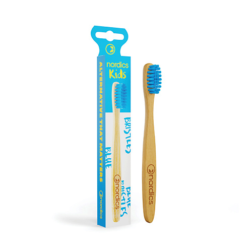 

NORDICS Зубная щетка детская бамбуковая Blue Bristles, Зубная щетка детская бамбуковая Blue Bristles