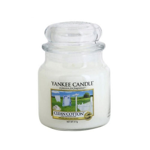 Свеча ароматическая YANKEE CANDLE Fragrant Candle Classic Medium Clean Cotton