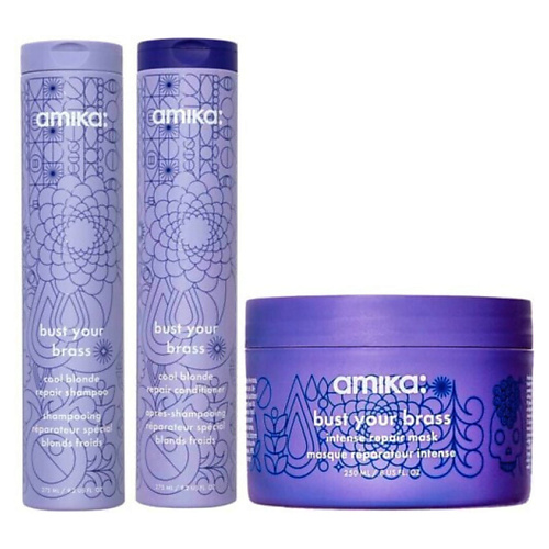 

AMIKA Набор Bust Your Brass Cool Blonde Repair Trio, Набор Bust Your Brass Cool Blonde Repair Trio