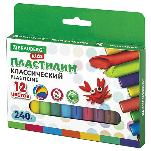 

BRAUBERG Пластилин классический KIDS, Пластилин классический KIDS