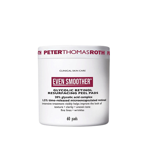 

PETER THOMAS ROTH Ошелушивающие диски Even Smoother Glycolic Retinol Peel, Ошелушивающие диски Even Smoother Glycolic Retinol Peel