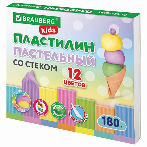 

BRAUBERG Пластилин классический KIDS, Пластилин классический KIDS