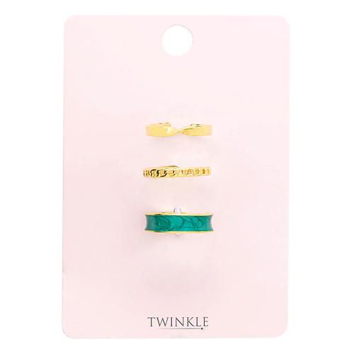 

TWINKLE Набор колец GOLD AND GREEN, Набор колец GOLD AND GREEN