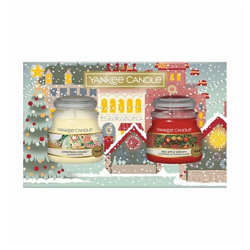 

YANKEE CANDLE Ароматические свечи Christmas Cookie & Red Apple Wreath, Ароматические свечи Christmas Cookie & Red Apple Wreath