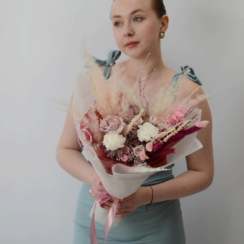

VLSHBN FLOWERS STATE Букет из сухоцветов в нежной гамме, Букет из сухоцветов в нежной гамме