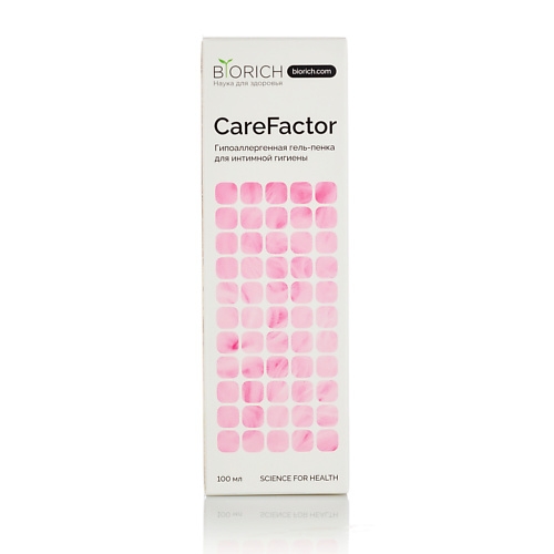 

BIORICH Гипоаллергенная гель-пенка для интимной гигиены "Carefactor", Гипоаллергенная гель-пенка для интимной гигиены "Carefactor"