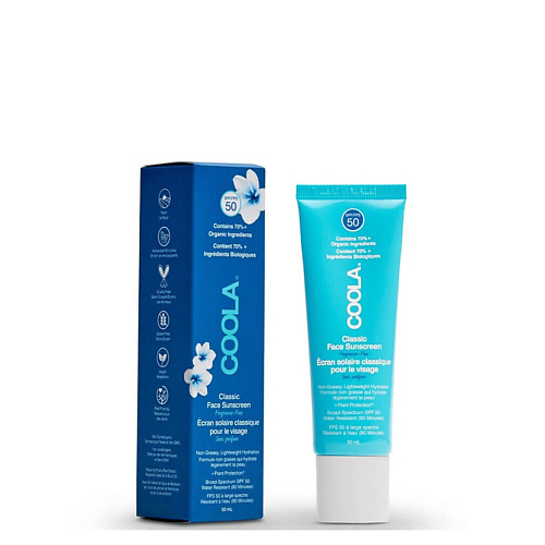 Солнцезащитные кремы COOLA Солнцезащитный крем для лица без запаха Classic Face Suncreen Fragrance-Free SPF 50