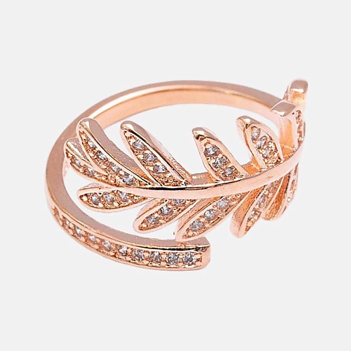 

SHINE & BEAUTY Кольцо безразмерное покрытое золотом с кристаллами Swarovski, Кольцо безразмерное покрытое золотом с кристаллами Swarovski