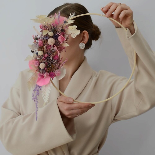 

VLSHBN FLOWERS STATE Кольцо из сухоцветов в ярких оттенках, Кольцо из сухоцветов в ярких оттенках