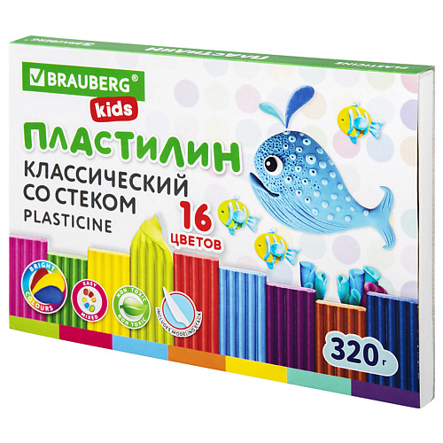 

BRAUBERG Пластилин классический KIDS, Пластилин классический KIDS