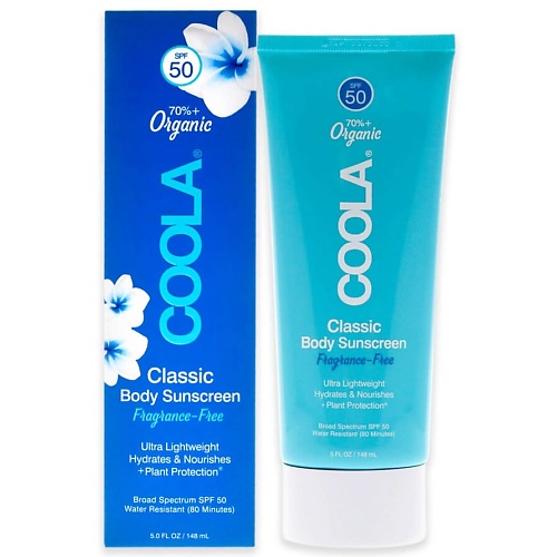 Солнцезащитный крем для тела COOLA Cолнцезащитный крем для тела без запаха Classic Body Sunscreen