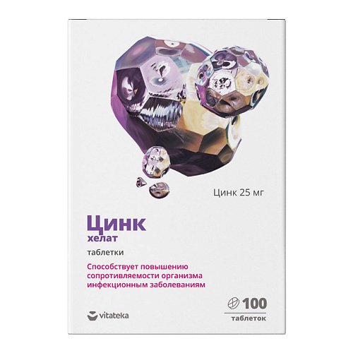 

VITATEKA Цинк Хелат (Zn) 25 мг, Цинк Хелат (Zn) 25 мг