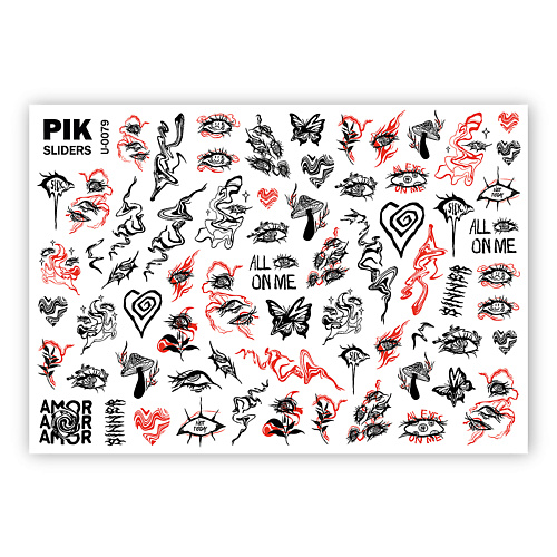 

PIK Слайдеры для ногтей P-079 Готика, Слайдеры для ногтей P-079 Готика