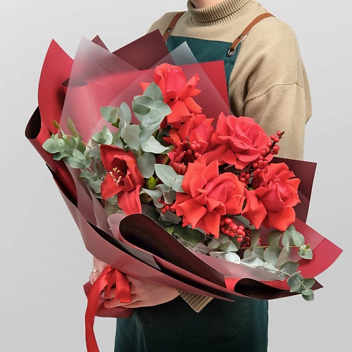 

STUDIO FLORISTIC Букет из Роз и Амаралиса «Крессида», Букет из Роз и Амаралиса «Крессида»