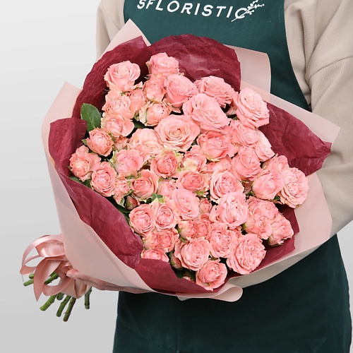 

STUDIO FLORISTIC Букет кустовых Роз «Тепло рассвета», Букет кустовых Роз «Тепло рассвета»