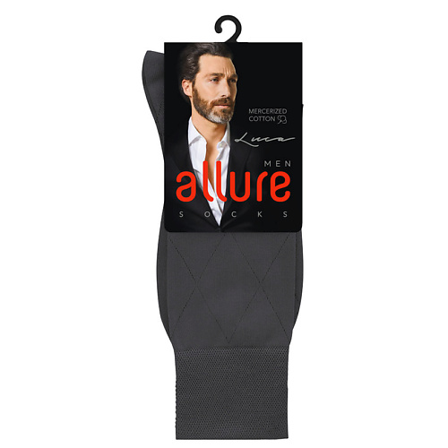 ALLURE Носки мужские LYON ТЁМНО-СЕРЫЙ 284₽
