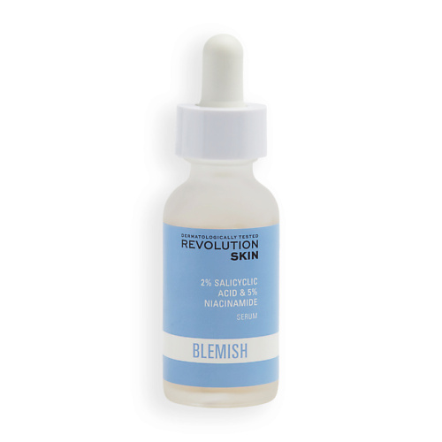 

REVOLUTION SKINCARE Сыворотка для проблемной кожи 2% Salicylic Acid & 5 % Niacinamide Serum, Сыворотка для проблемной кожи 2% Salicylic Acid & 5 % Niacinamide Serum