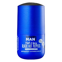Шариковый дезодорант-антиперспирант "ГОРЯЧИЕ ЧЕРНЫЕ ПЕРЦЫ" синий MAN