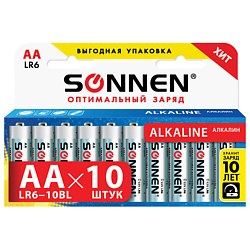 Батарейки Alkaline, АА (LR6, 15А) пальчиковые