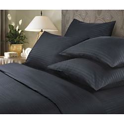 Комплект постельного белья Stripe Евро Black