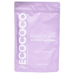 Скраб для тела для расслабления и омоложения Лаванда и Кокос Body Scrub Coconut Lavender