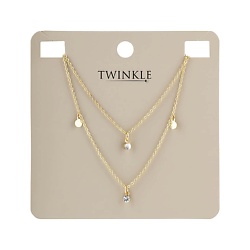 Ожерелье 2-IN-1 GOLDEN CRYSTAL DROPS