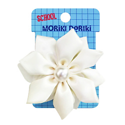 Бежевый цветок на резинке SCHOOL Collection Beige flower elastic