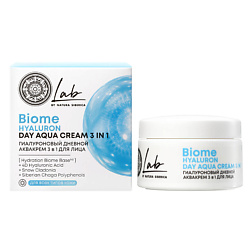 Дневной аква-крем 3 в 1 для всех типов кожи лица гиалуроновый  Lab Biome