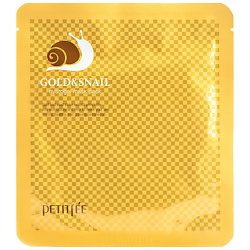 Маска для лица гидрогелевая с золотом и муцином улитки