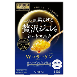 "Premium Puresa Golden" Разглаживающая маска для лица с коллагеном, церамидами