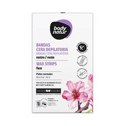 Восковые полоски для депиляции для лица с миндальным маслом Wax Strips Hair Removal Face