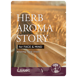 Маска тканевая с экстрактом пачули и эффектом ароматерапии Herb Aroma Story