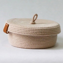 Круглая корзина с крышкой