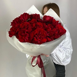 Монобукет из 15 французских роз(Кения)