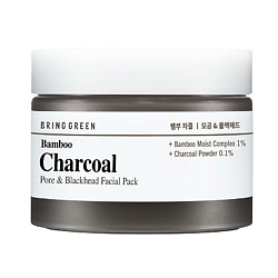 Маска для лица смываемая очищающая поры с бамбуковым углем против акне Bamboo Charcoal Pore & Black Head Facial Pack
