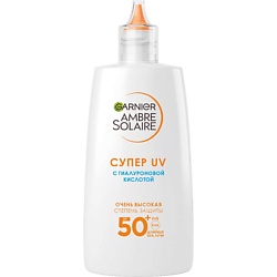 Солнцезащитный флюид для лица с гиалуроновой кислотой SPF 50+ Ambre Solaire