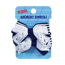 Сине-белые бантики на резинке SCHOOL Collection Blue&White bows elastic