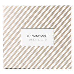 WANDERLUST Подарочный набор Saffiano Champagne Gold. Комплект: кошелек + бирка на багаж.