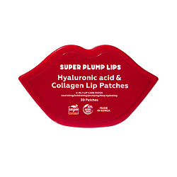 Патчи для губ с гиалуроновой кислотой и коллагеном SUPER PLUMP LIPS Hyaluronic Acid & Collagen Lip Patches