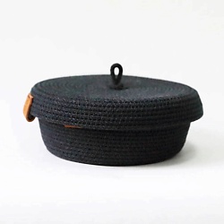 Круглая корзина с крышкой