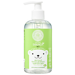 Детский бессульфатный шампунь-гель "Без слез" 2-в-1 для самых маленьких Little Siberica