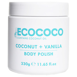 Скраб для тела отшелушивающий и питательный Кокос и Ваниль Coconut + Vanilla Body Polish