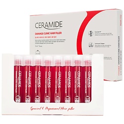 Филлер восстанавливающий для поврежденных волос с керамидами Ceramide Damage Clinic Hair Filler
