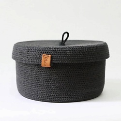 Круглая корзина с крышкой