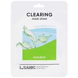 Маска для лица тканевая с AHA/BHA кислотами для очищения пор