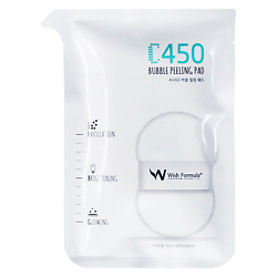 Спонж-пилинг для тела очищающий с AHA кислотами и витамином С Bubble Peeling Pad C