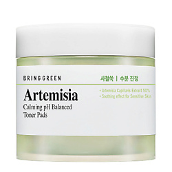 Диски для лица успокаивающие регулирующие pH кожи с полынью Artemisia Calming pH Balanced Toner Pads