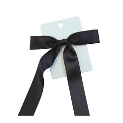 Резинка для волос с бантом Black Satin